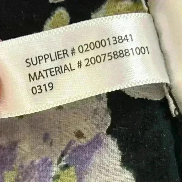 LAUREN RALPH LAUREN Black Floral 3/4 Sleeve Cotton Button Down Size Medium - Picture 12 of 14